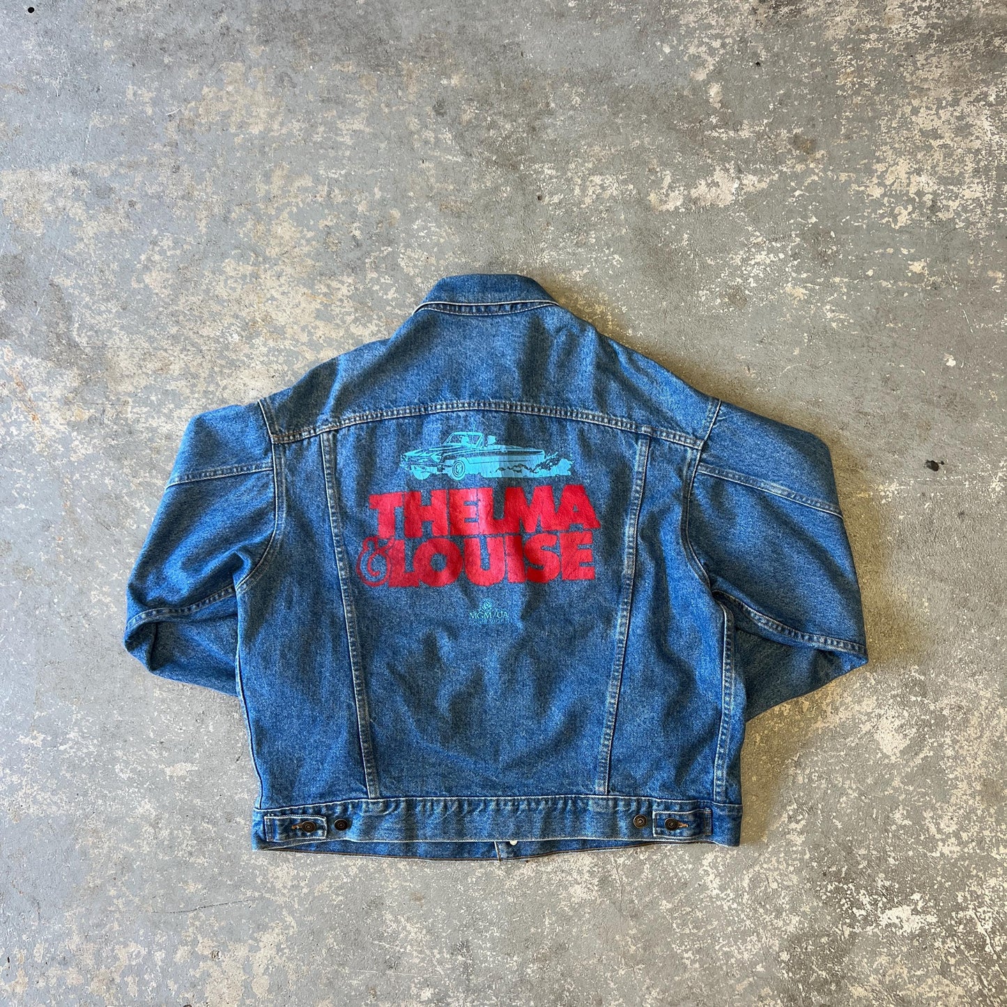 Vintage Thelma & Louise Denim Jacket | XL 90s Movie Jean Jacket Made in Canada