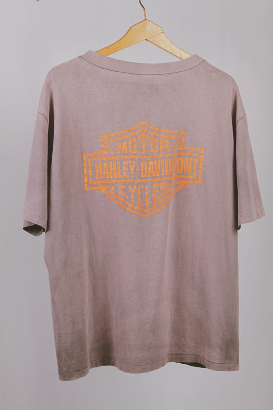 80s Vintage Ultra Faded Harley Davidson T-Shirt Single Stitch