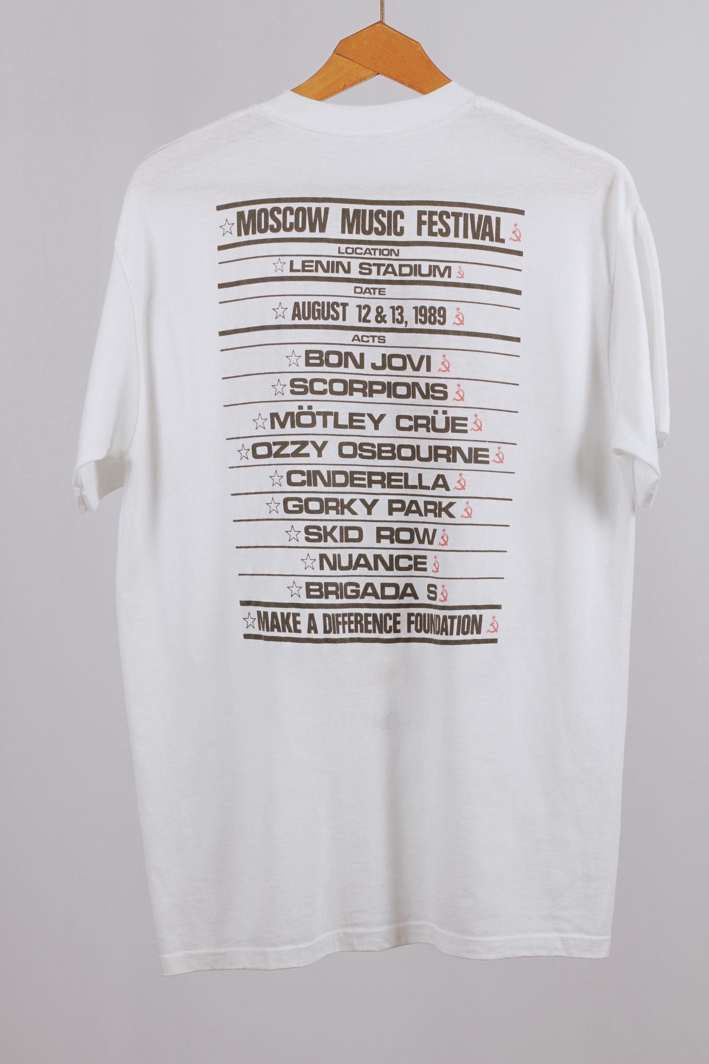 Vintage 1989 Moscow Peace Music Festival T Shirt | XL Made in USA