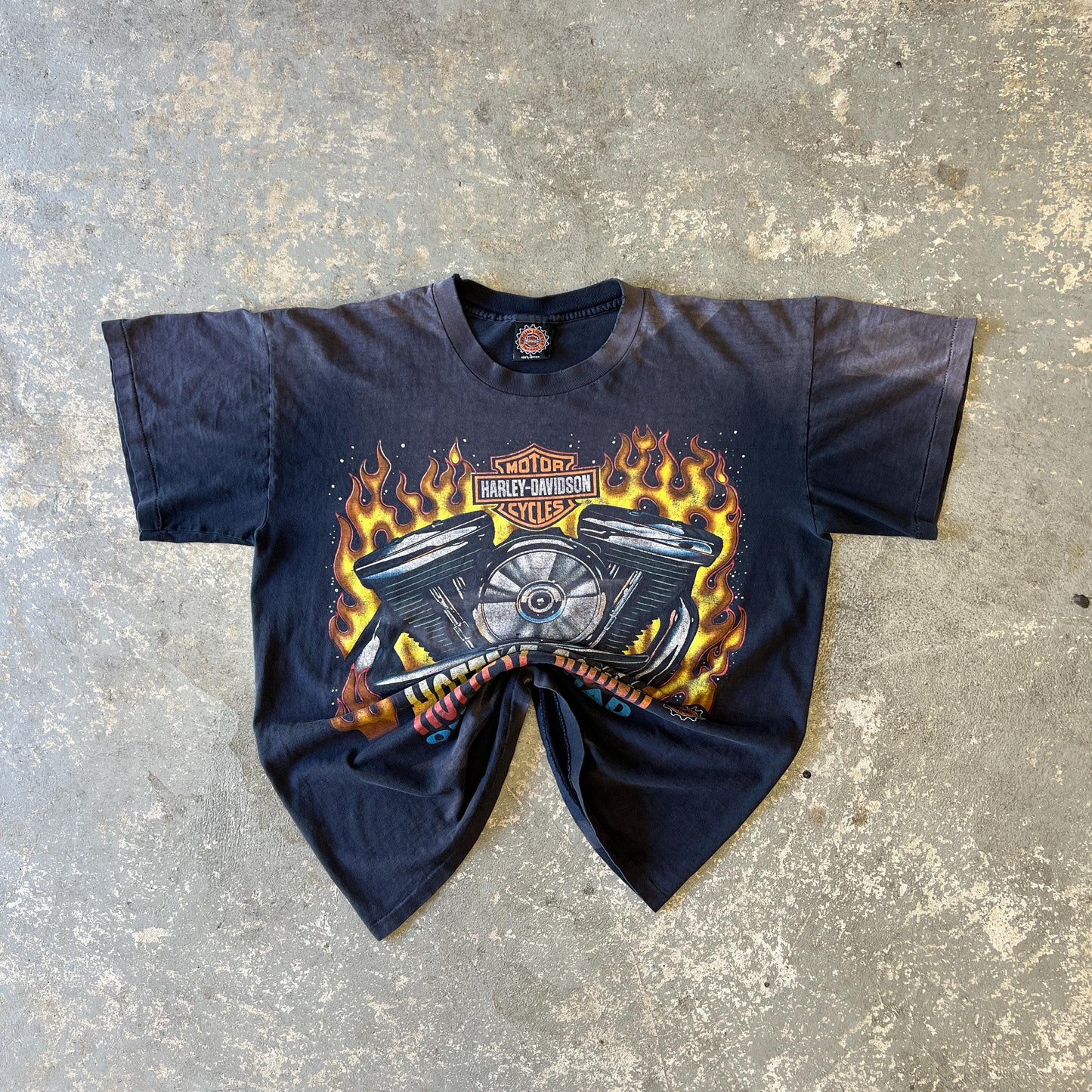 90s FADED HARLEY-DAVIDSON Hottest on the Road T-Shirt