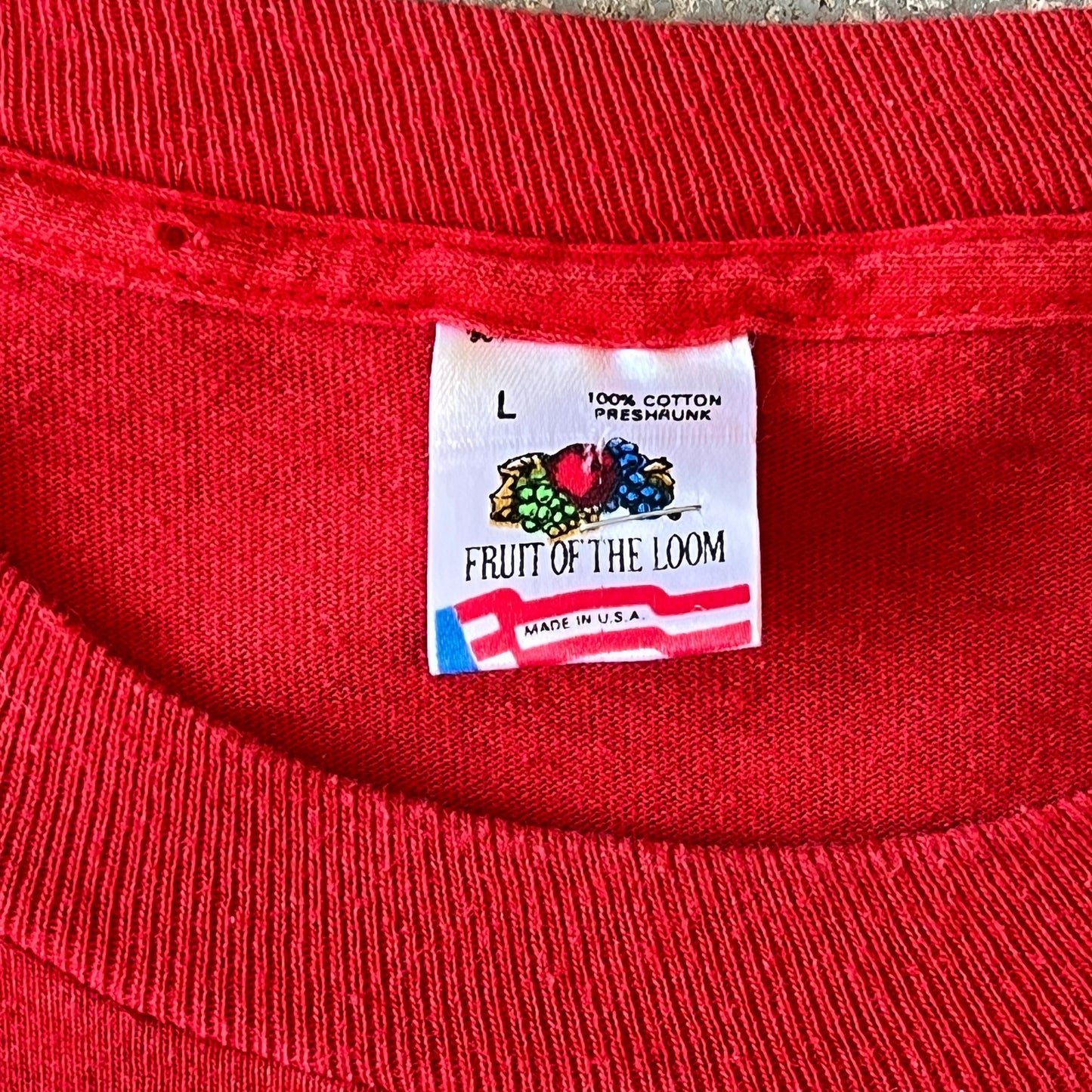 Vintage Detroit Red Wings T-Shirt: Large Red 100% Cotton Hockey Tee