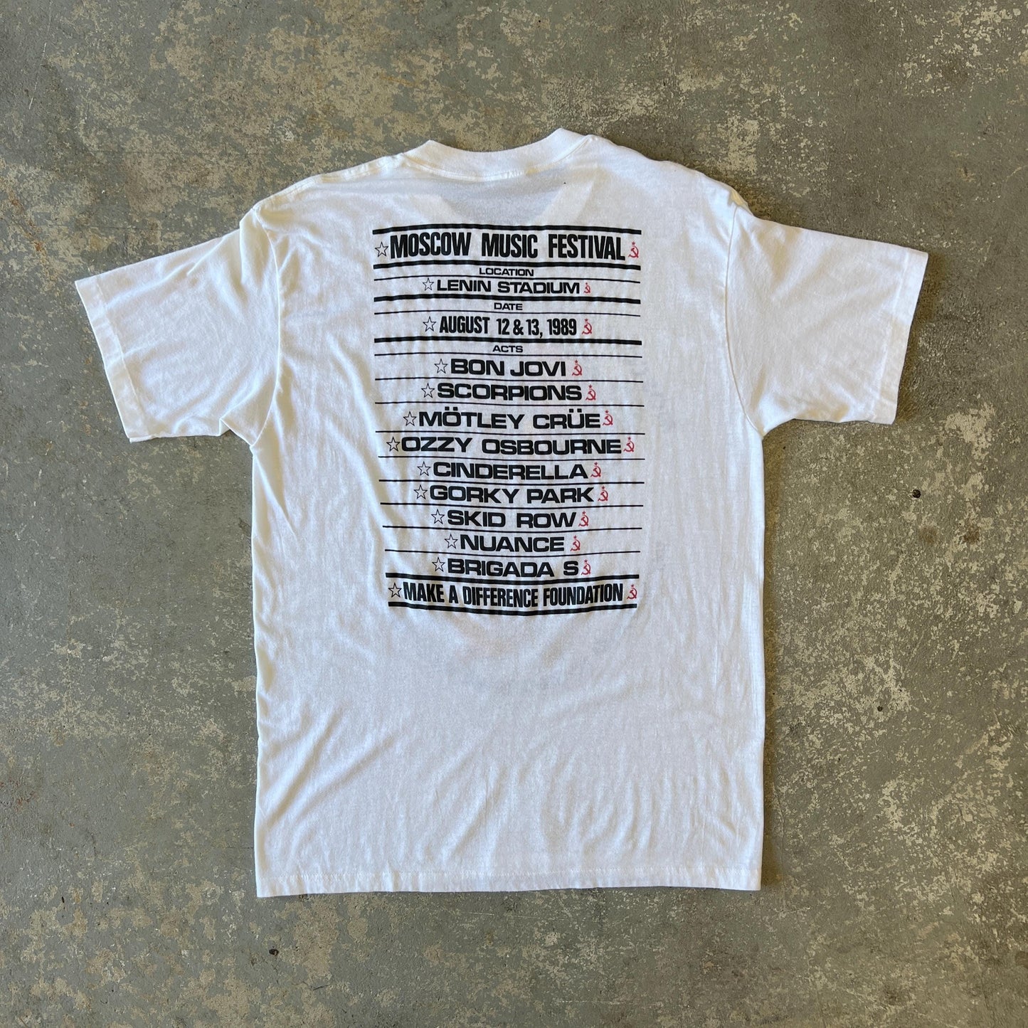 Vintage 1989 Moscow Peace Music Festival T Shirt | XL Made in USA