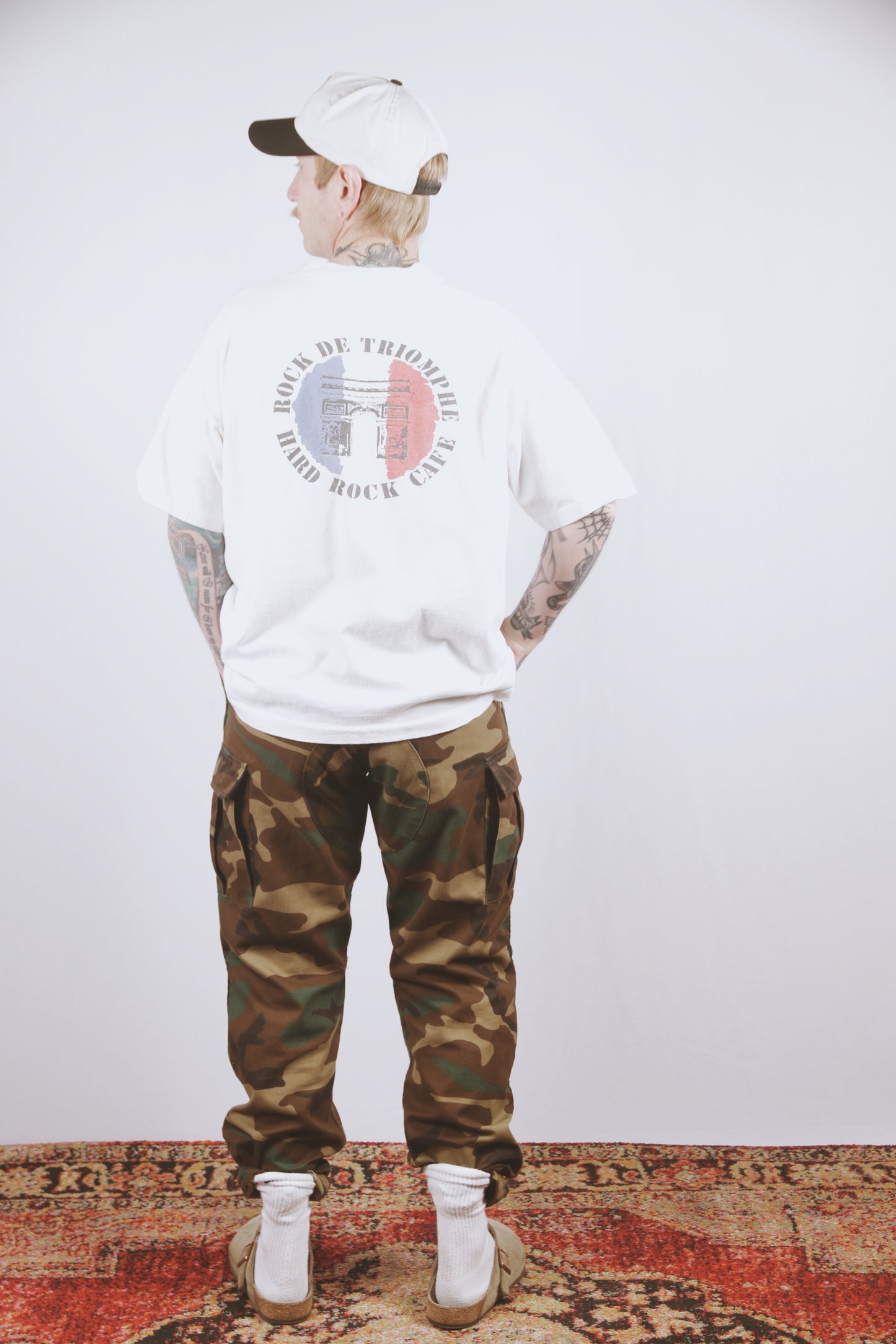 Vintage 90s Hard Rock Cafe Paris T-Shirt XL White Rare