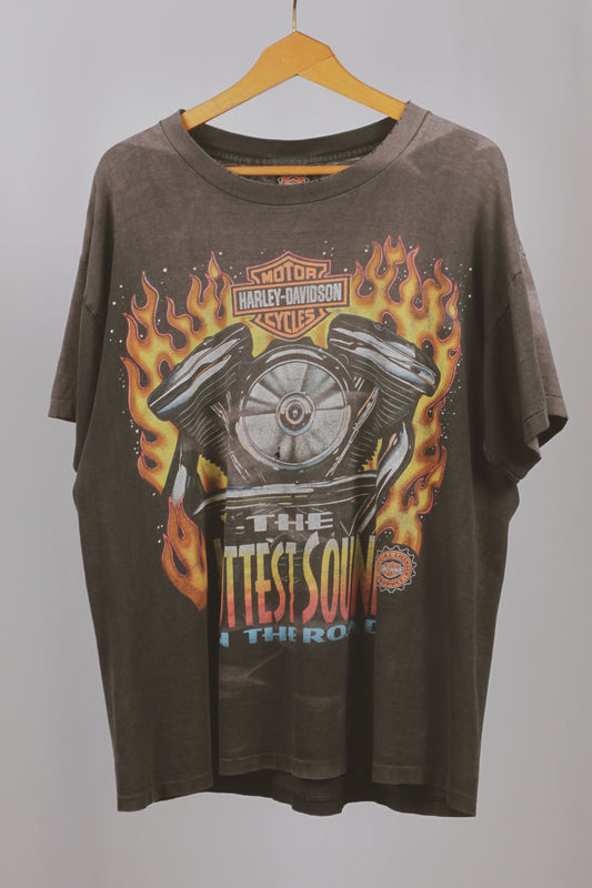 90s FADED HARLEY-DAVIDSON Hottest on the Road T-Shirt