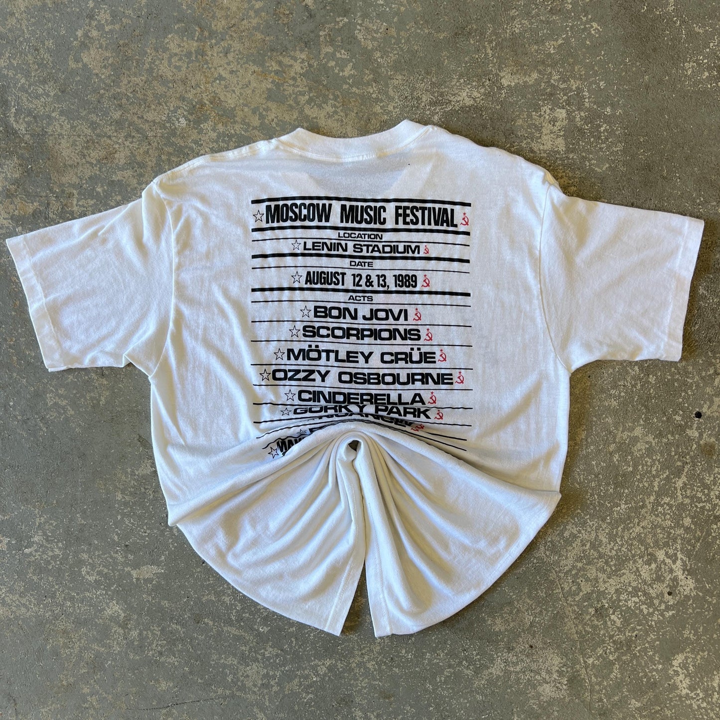 Vintage 1989 Moscow Peace Music Festival T Shirt | XL Made in USA