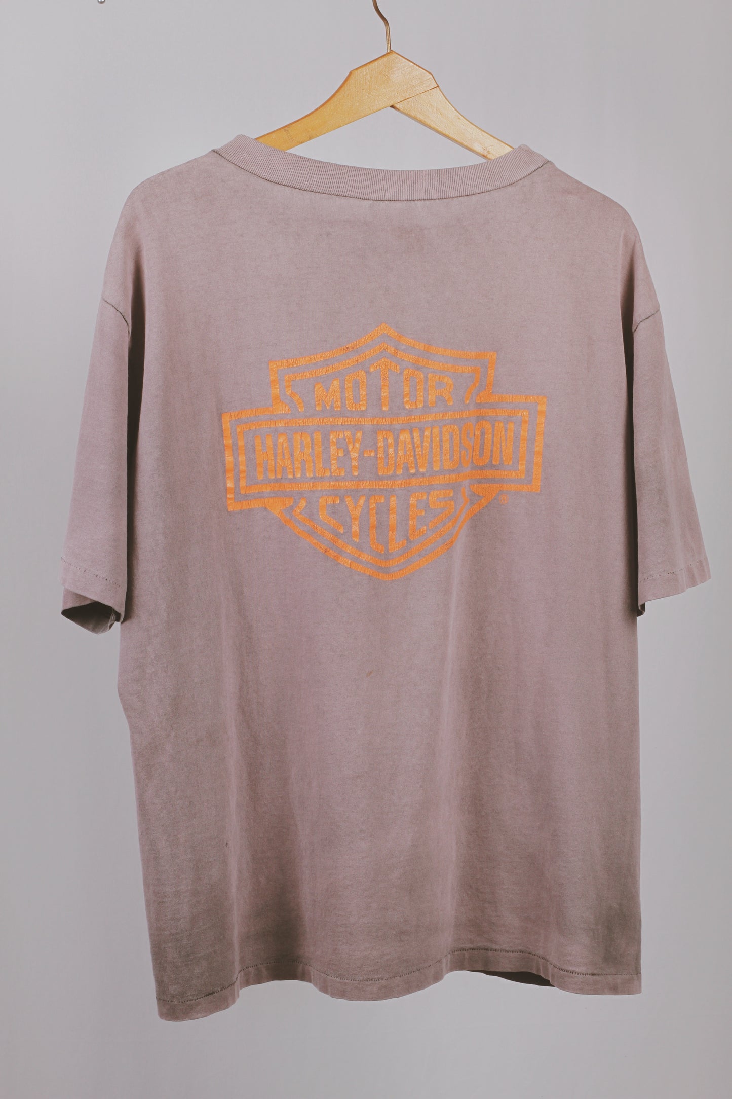 80s Vintage Ultra Faded Harley Davidson T-Shirt Single Stitch