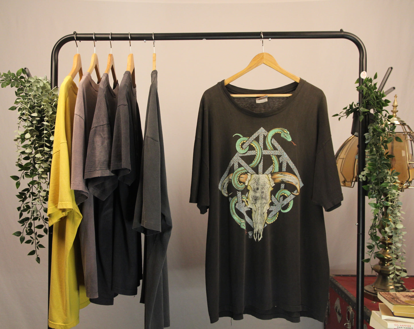 Vintage Easy Riders Las Vegas Biker Tee: Faded Black Hanes Beefy XXL