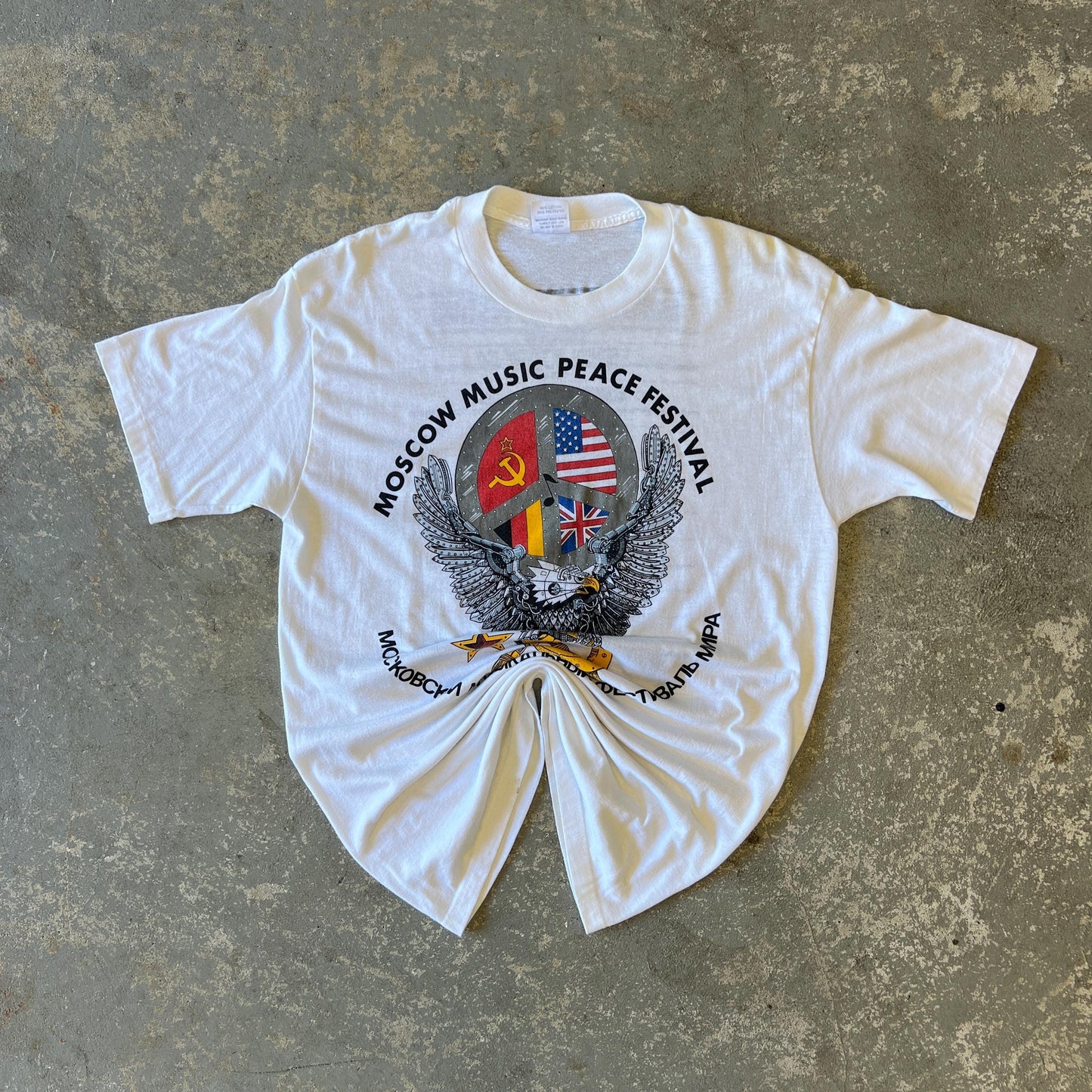 Vintage 1989 Moscow Peace Music Festival T Shirt | XL Made in USA