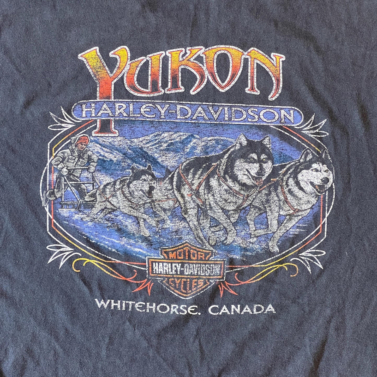 Rare Vintage Harley Davidson Yukon Shirt | Black Faded XL Tee