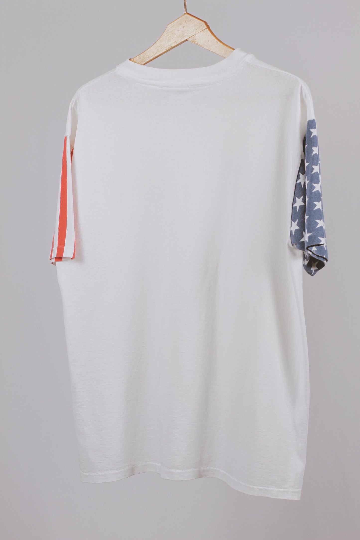 Vintage USA Flag Sleeve F&P America T-Shirt Stars and Stripes Patriotic Tee Single Stitch