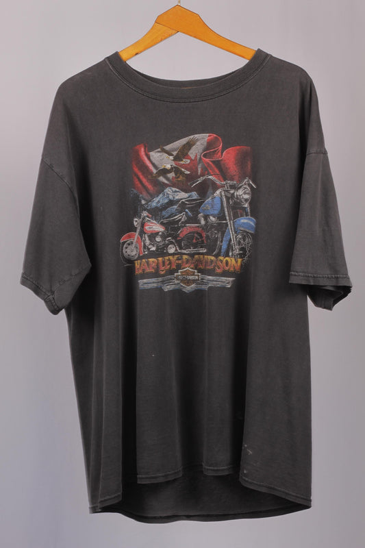 Rare Vintage Harley Davidson Yukon Shirt | Black Faded XL Tee
