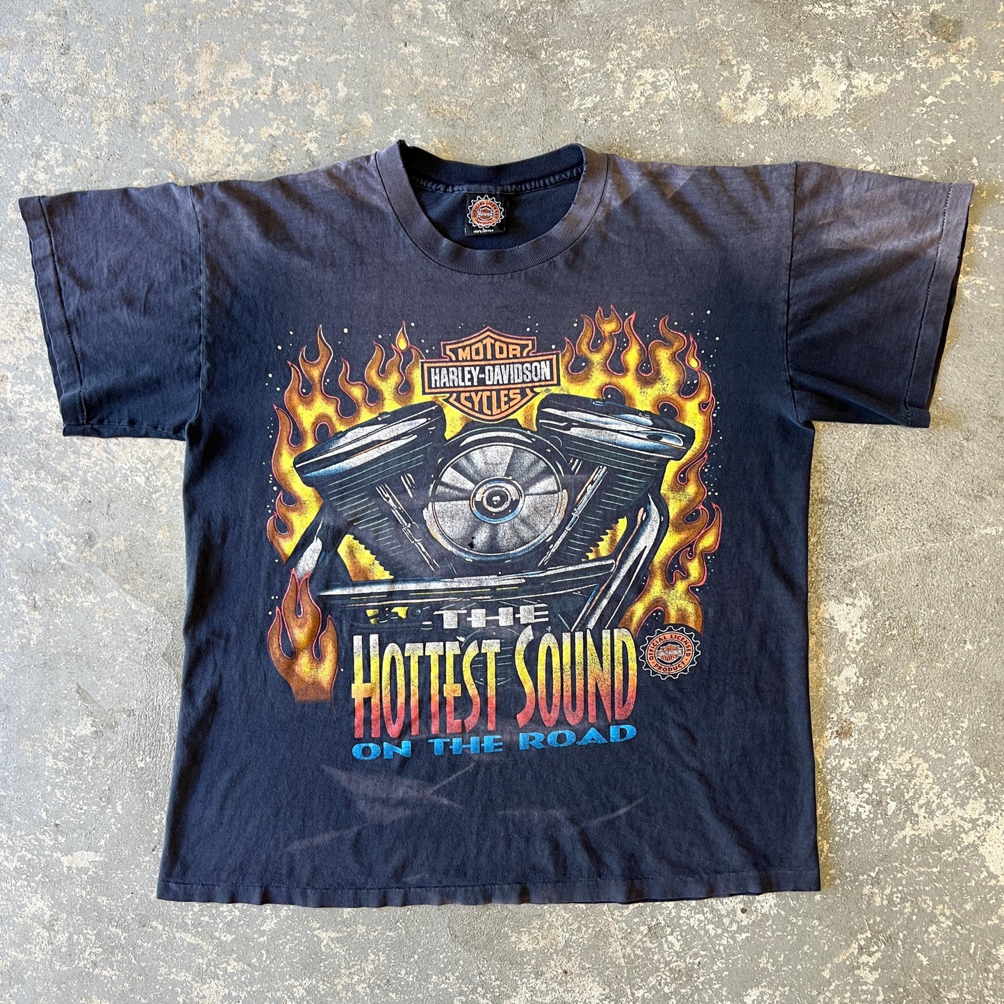 90s FADED HARLEY-DAVIDSON Hottest on the Road T-Shirt