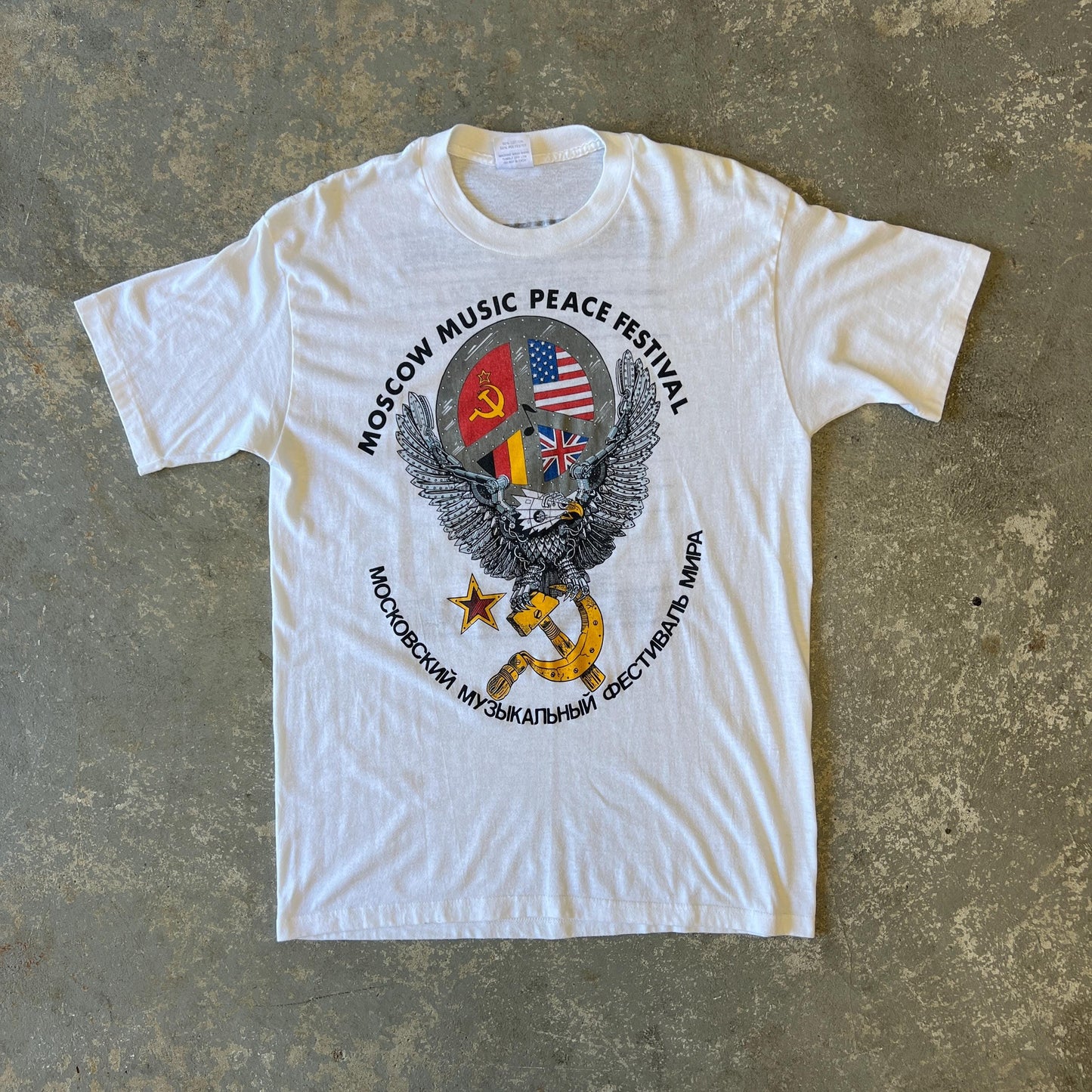 Vintage 1989 Moscow Peace Music Festival T Shirt | XL Made in USA