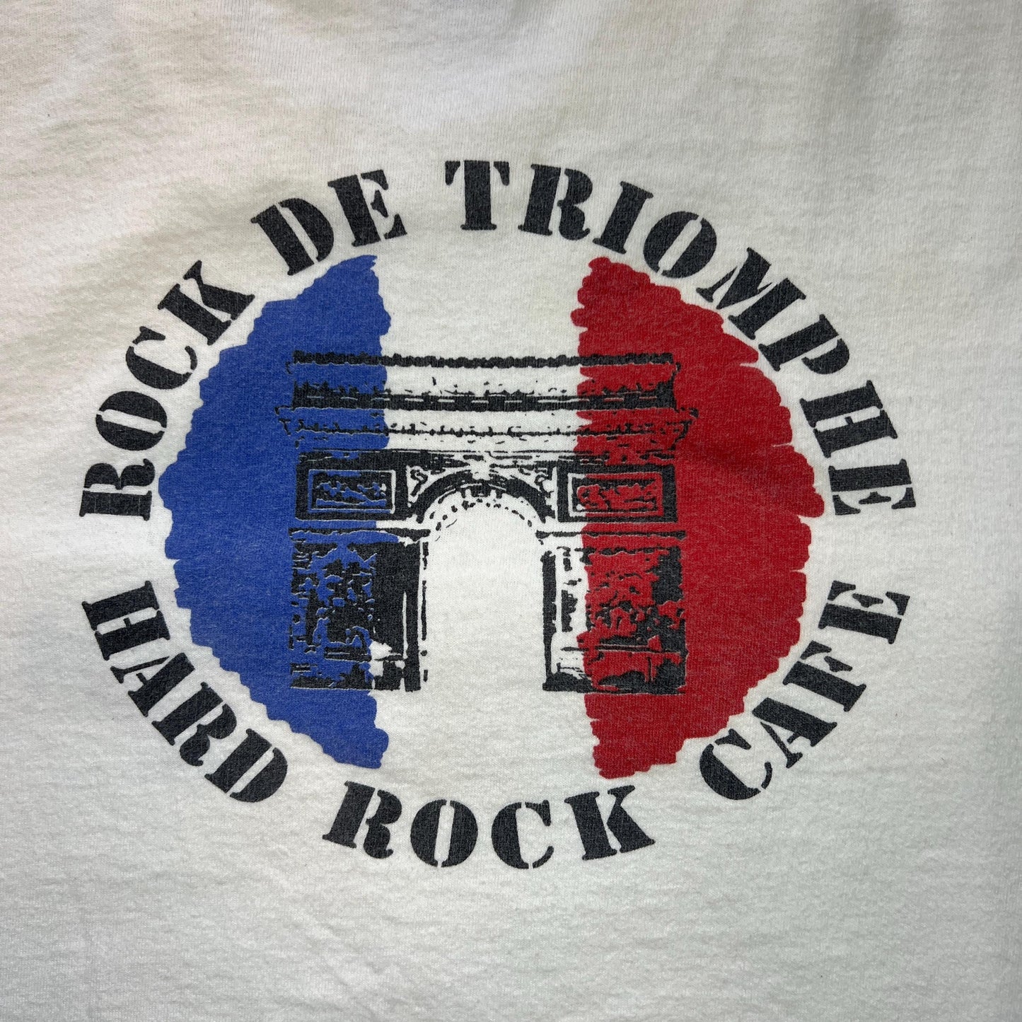 Vintage 90s Hard Rock Cafe Paris T-Shirt XL White Rare