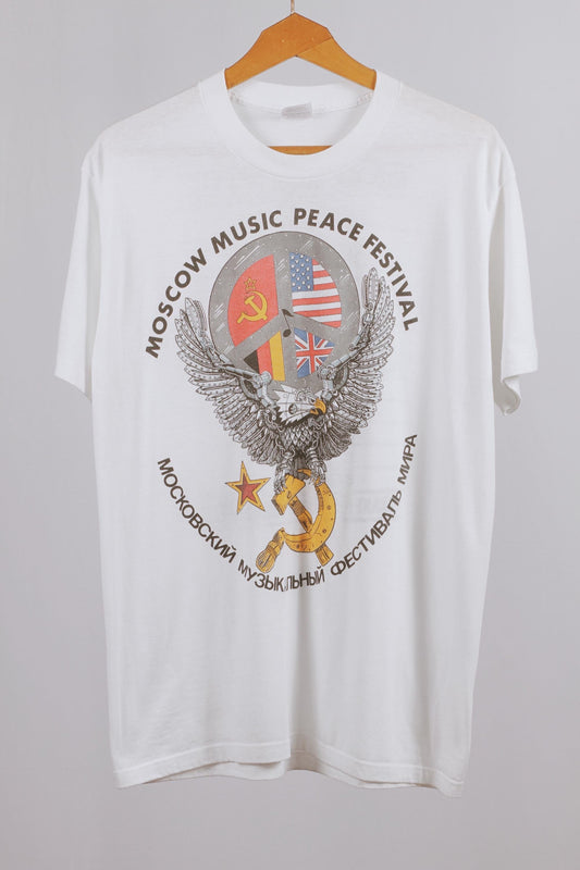Vintage 1989 Moscow Peace Music Festival T Shirt | XL Made in USA
