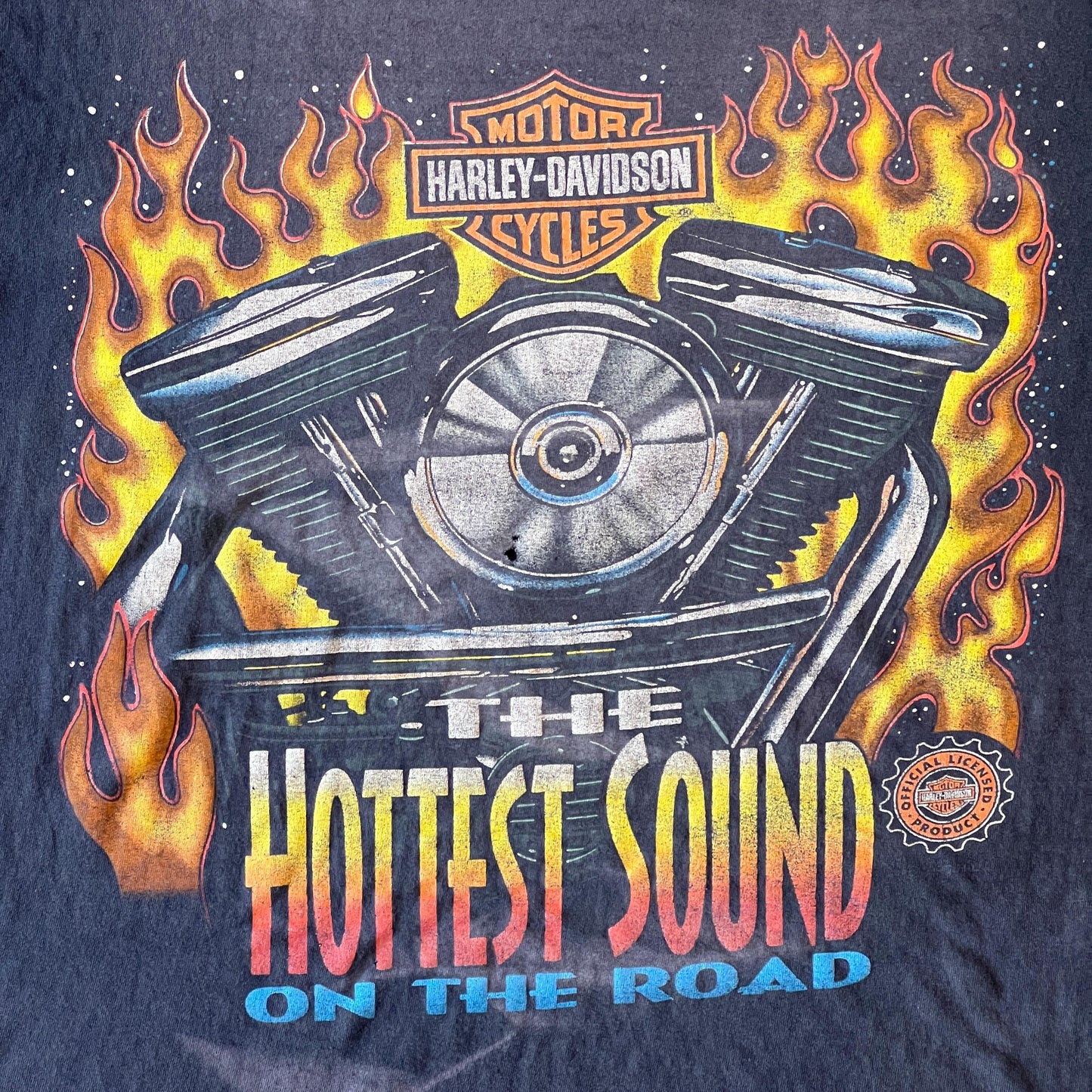 90s FADED HARLEY-DAVIDSON Hottest on the Road T-Shirt